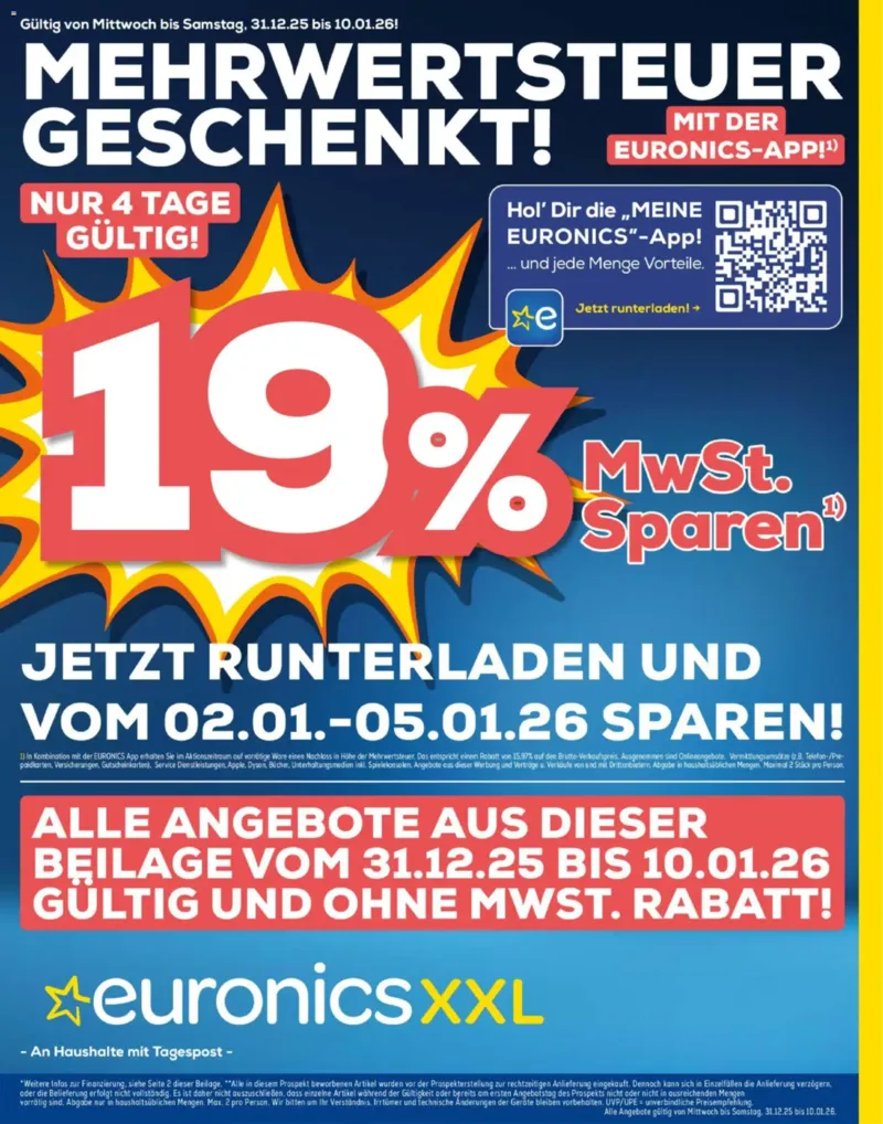 Euronics Prospekt vom 31.12.2025, Seite 1