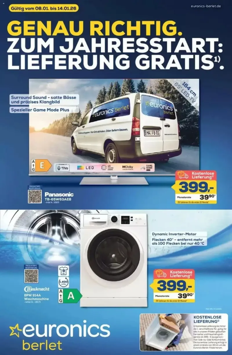 Euronics Prospekt vom 08.01.2026, Seite 1