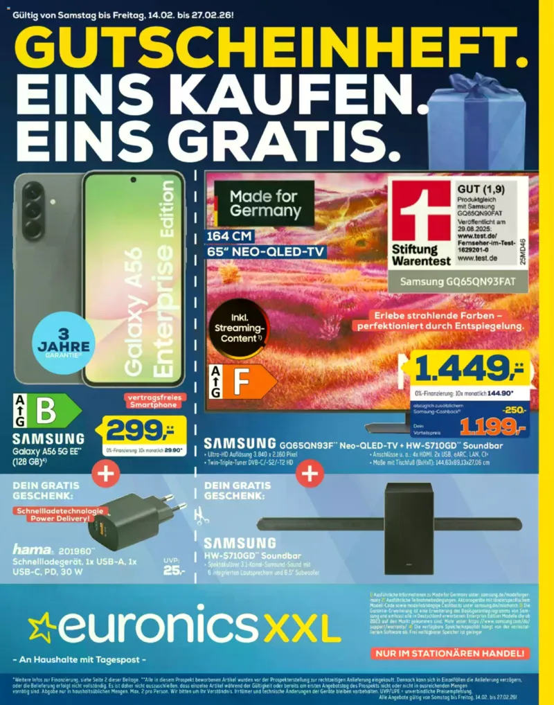 Euronics Prospekt vom 14.02.2026, Seite 1