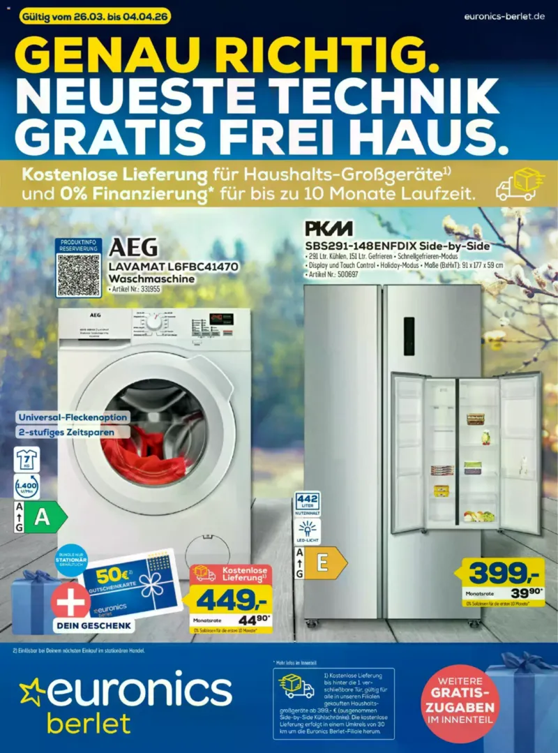 Euronics Prospekt vom 26.03.2026, Seite 1