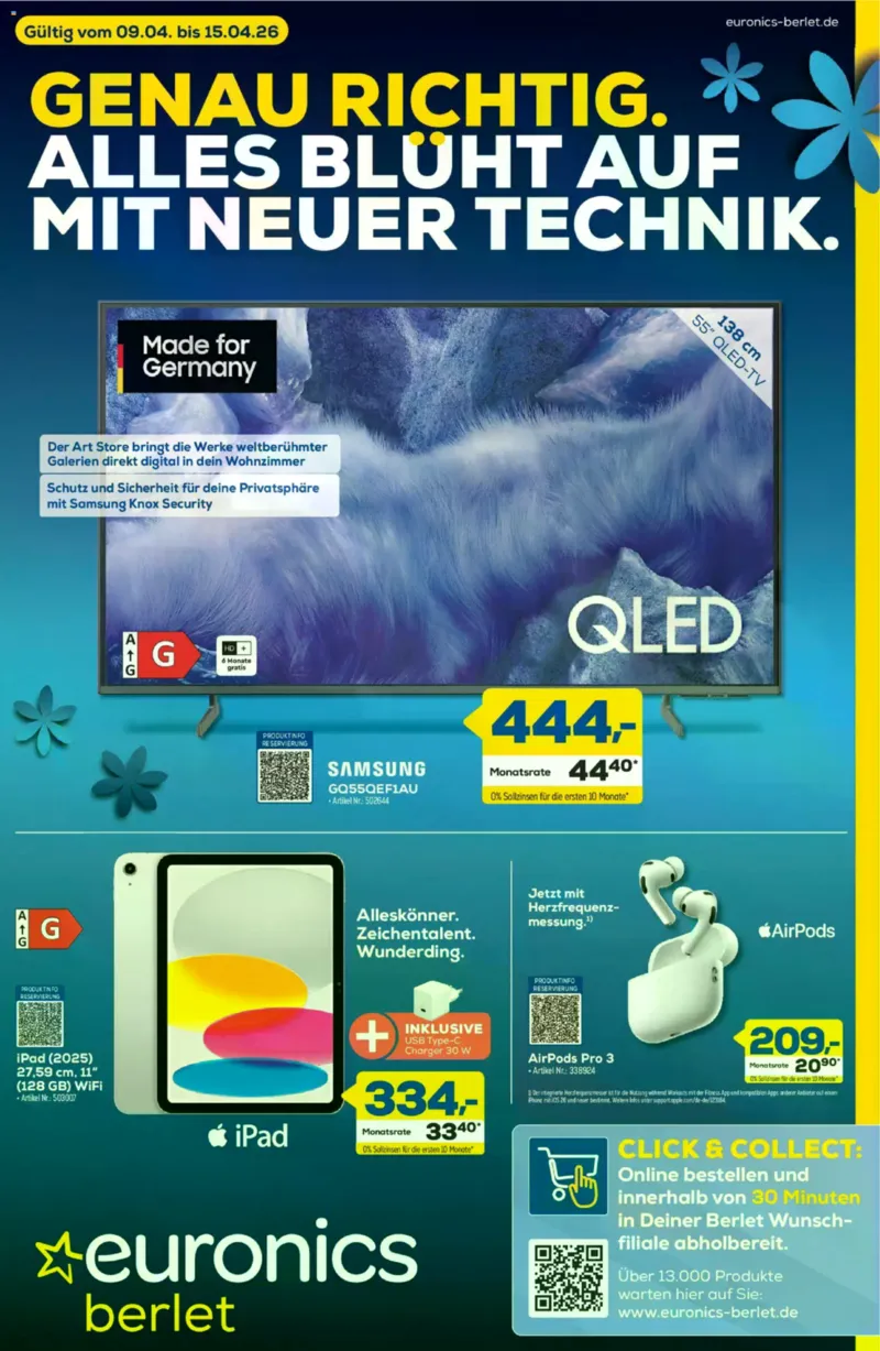Euronics Prospekt vom 09.04.2026, Seite 1