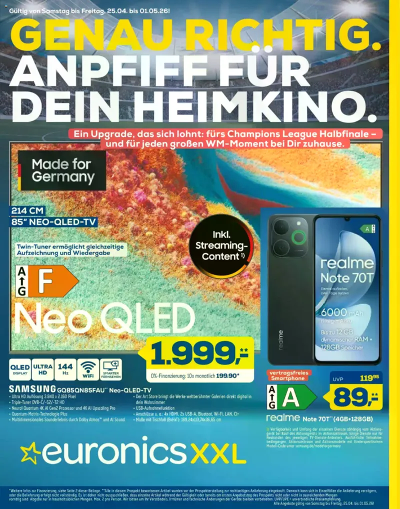 Euronics Prospekt vom 25.04.2026, Seite 1