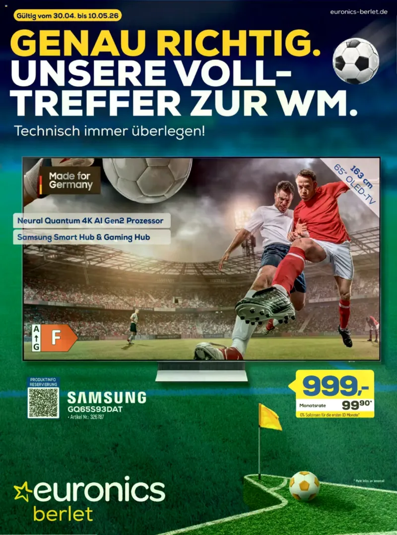Euronics Prospekt vom 30.04.2026, Seite 1