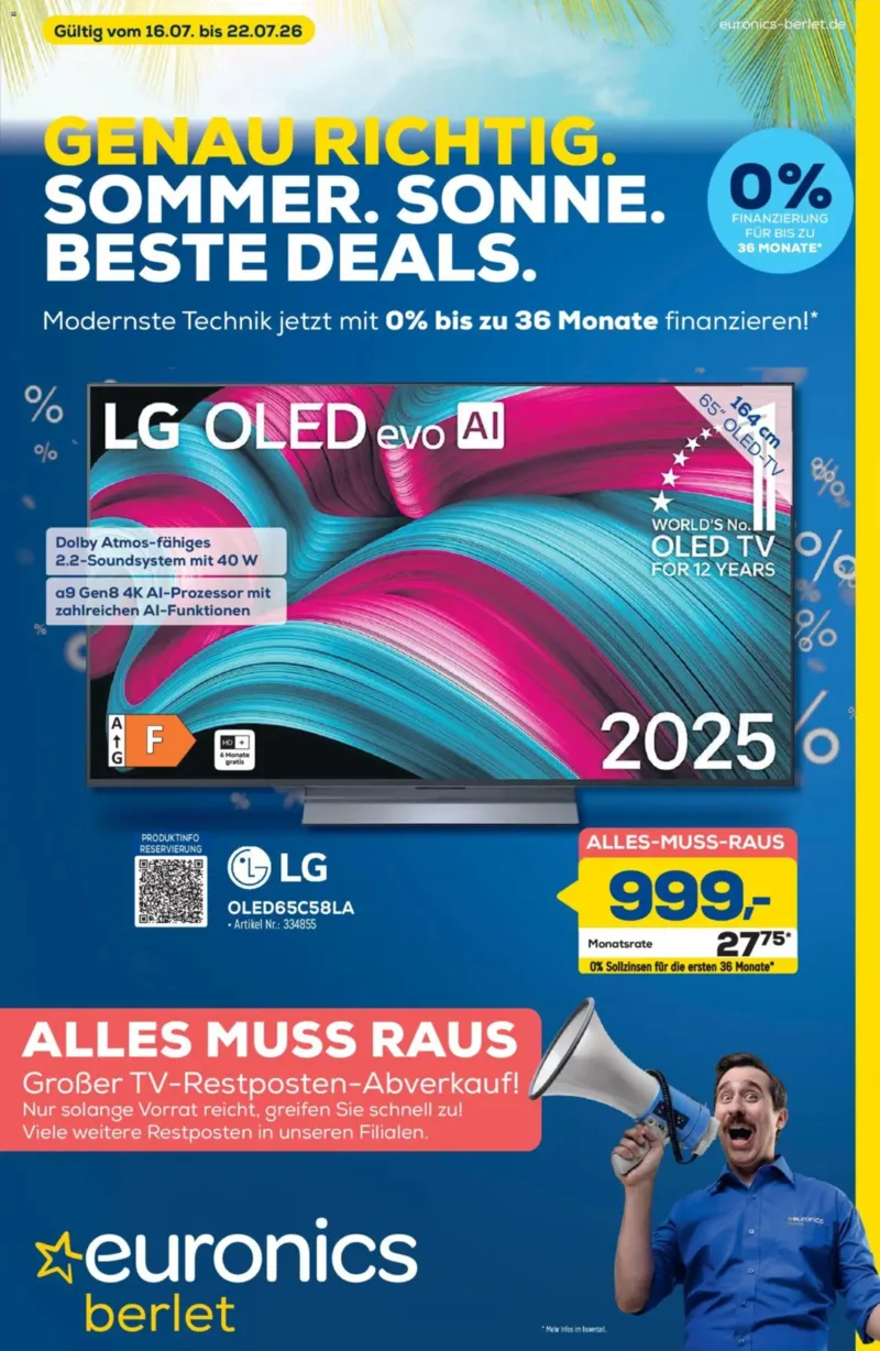 Euronics Prospekt vom 16.07.2026, Seite 1