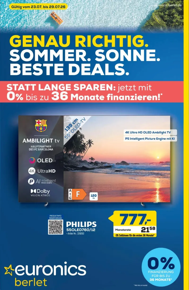 Euronics Prospekt vom 23.07.2026, Seite 1