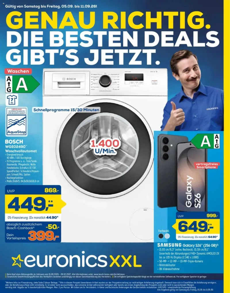 Euronics Prospekt vom 05.09.2026, Seite 1