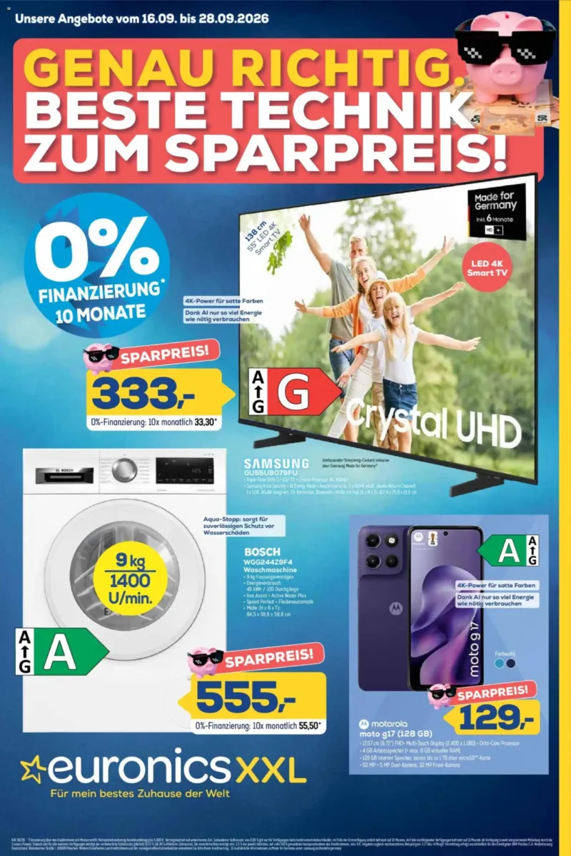 Euronics Prospekt vom 16.09.2026, Seite 1