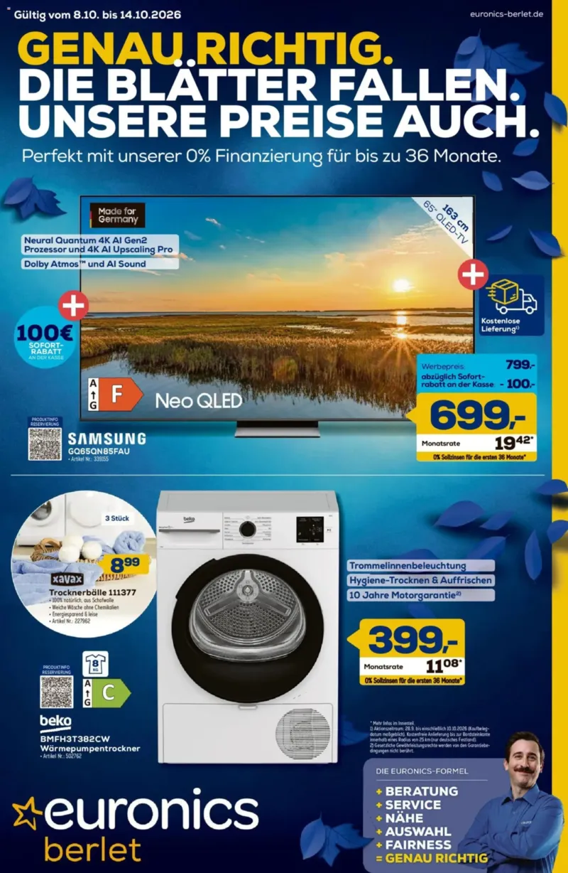 Euronics Prospekt vom 08.10.2026, Seite 1