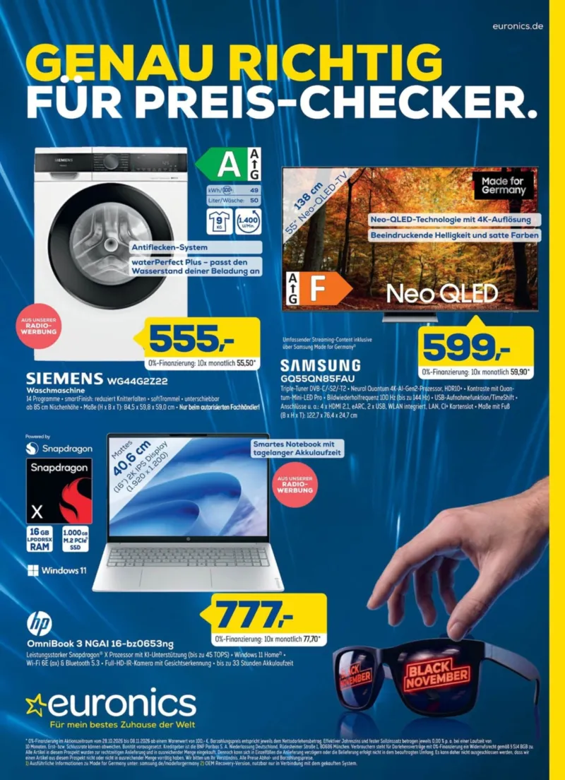Euronics Prospekt vom 28.10.2026, Seite 1