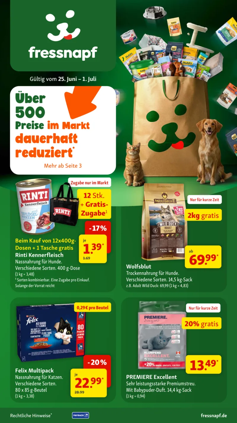 Fressnapf Prospekt vom 25.06.2026, Seite 1