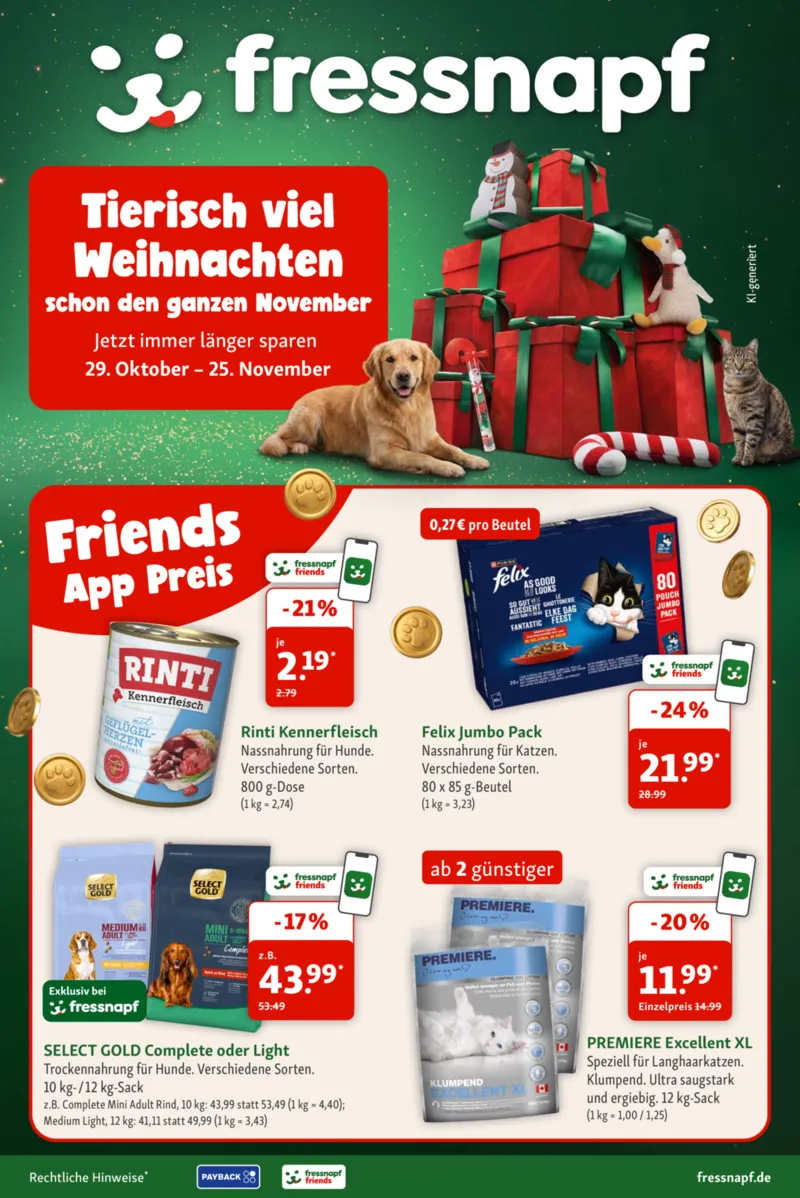 Fressnapf Prospekt vom 29.10.2026, Seite 1