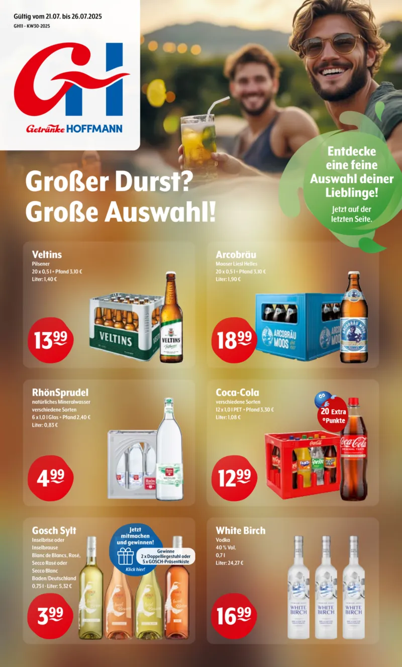 Getränke Hoffmann Prospekt vom 21.07.2025, Seite 1