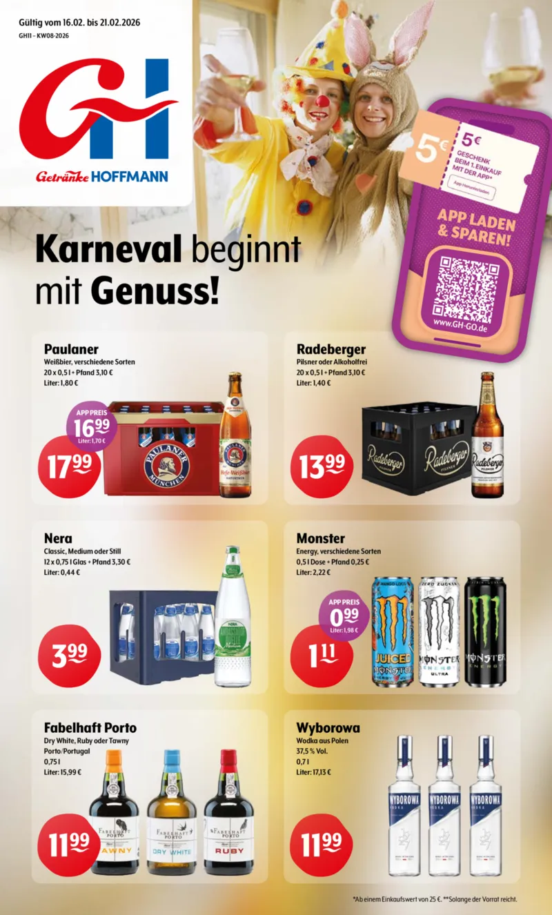 Getränke Hoffmann Prospekt vom 16.02.2026, Seite 1