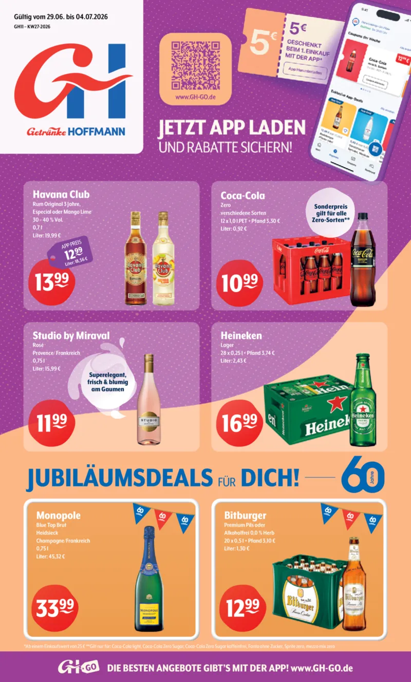 Getränke Hoffmann Prospekt vom 29.06.2026, Seite 1