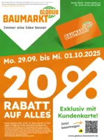 Globus Baumarkt Prospekt vom 29.09.2025