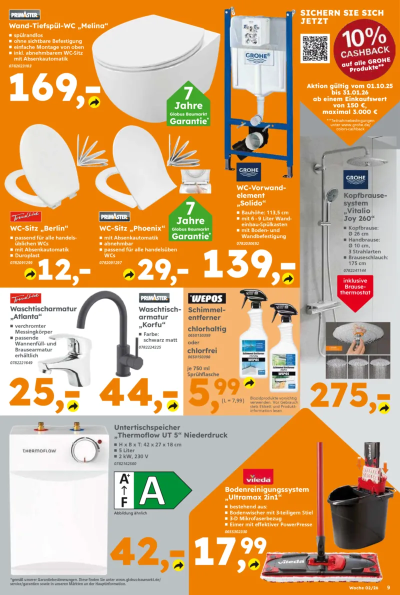 Globus Baumarkt Prospekt vom 05.01.2026, Seite 9