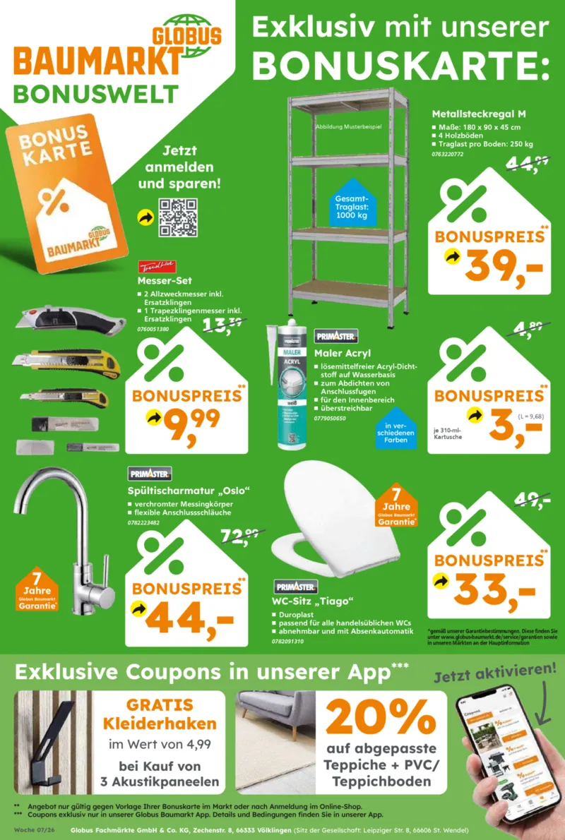 Globus Baumarkt Prospekt vom 09.02.2026, Seite 14