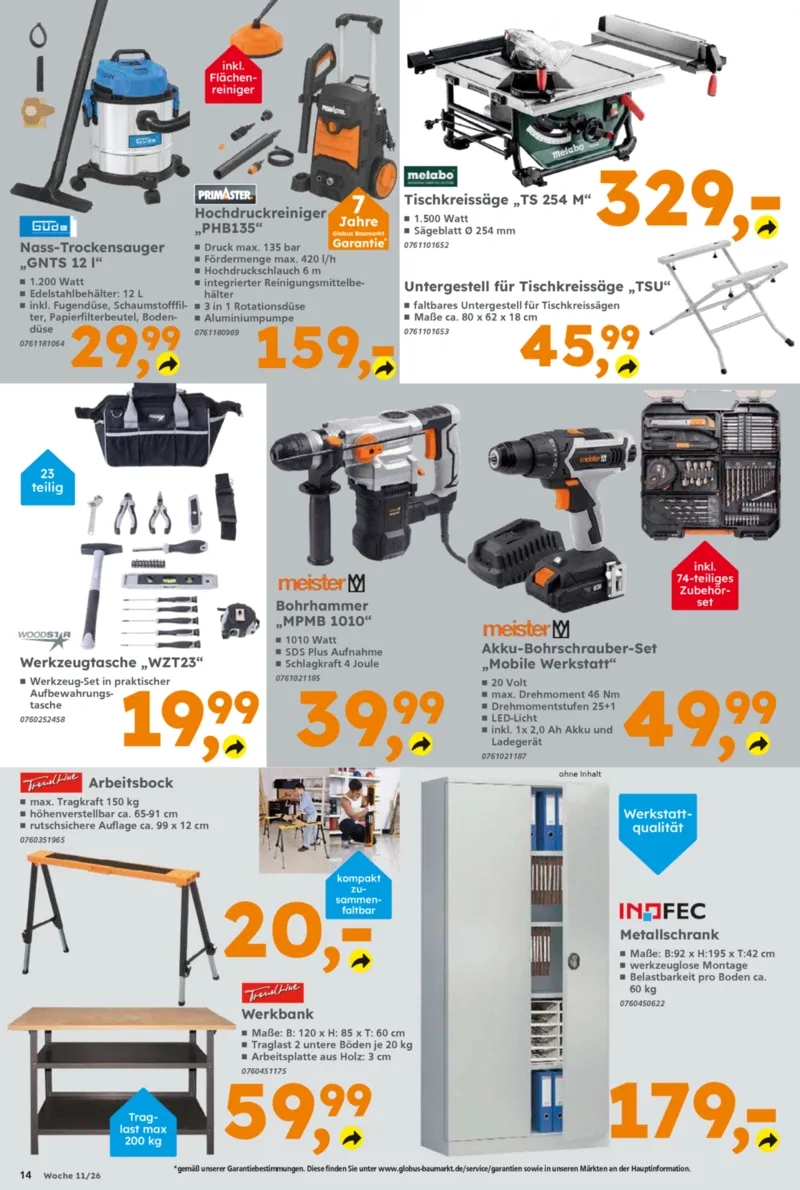 Globus Baumarkt Prospekt vom 09.03.2026, Seite 14