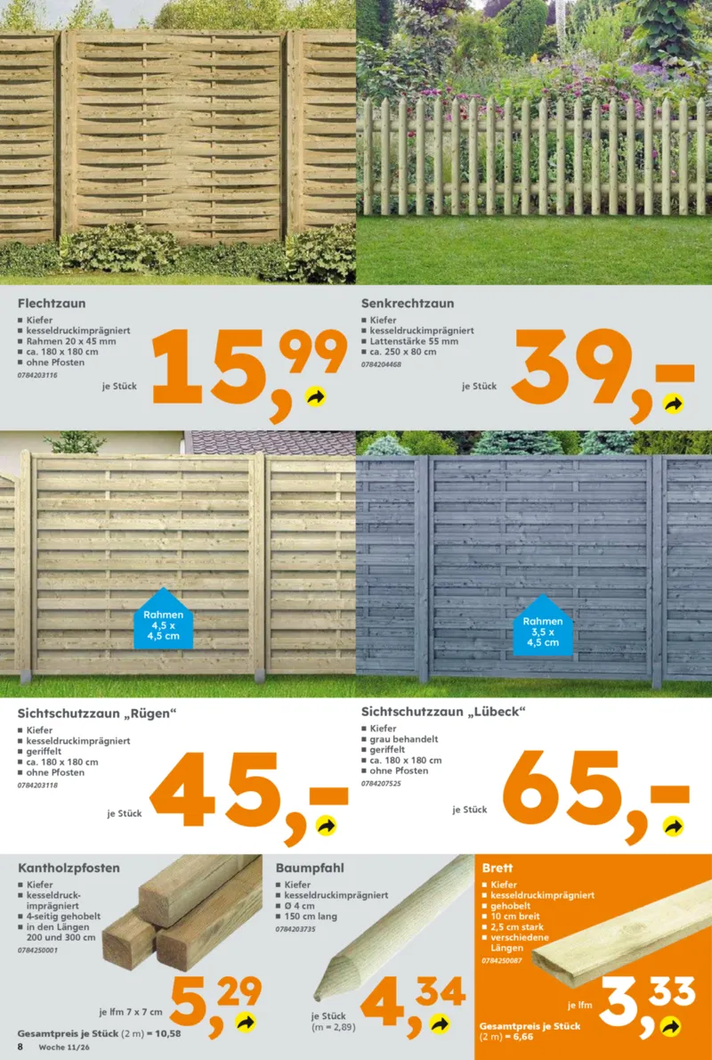 Globus Baumarkt Prospekt vom 09.03.2026, Seite 8