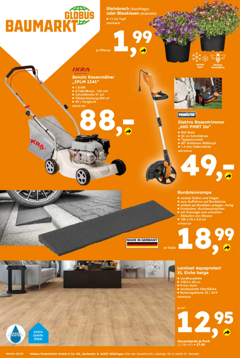 Globus Baumarkt Prospekt vom 16.03.2026, Seite 16