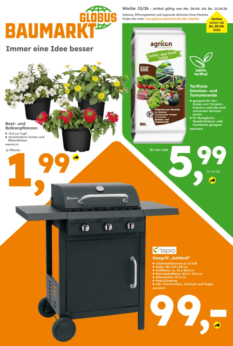 Globus Baumarkt Prospekt vom 07.04.2026, Seite 1