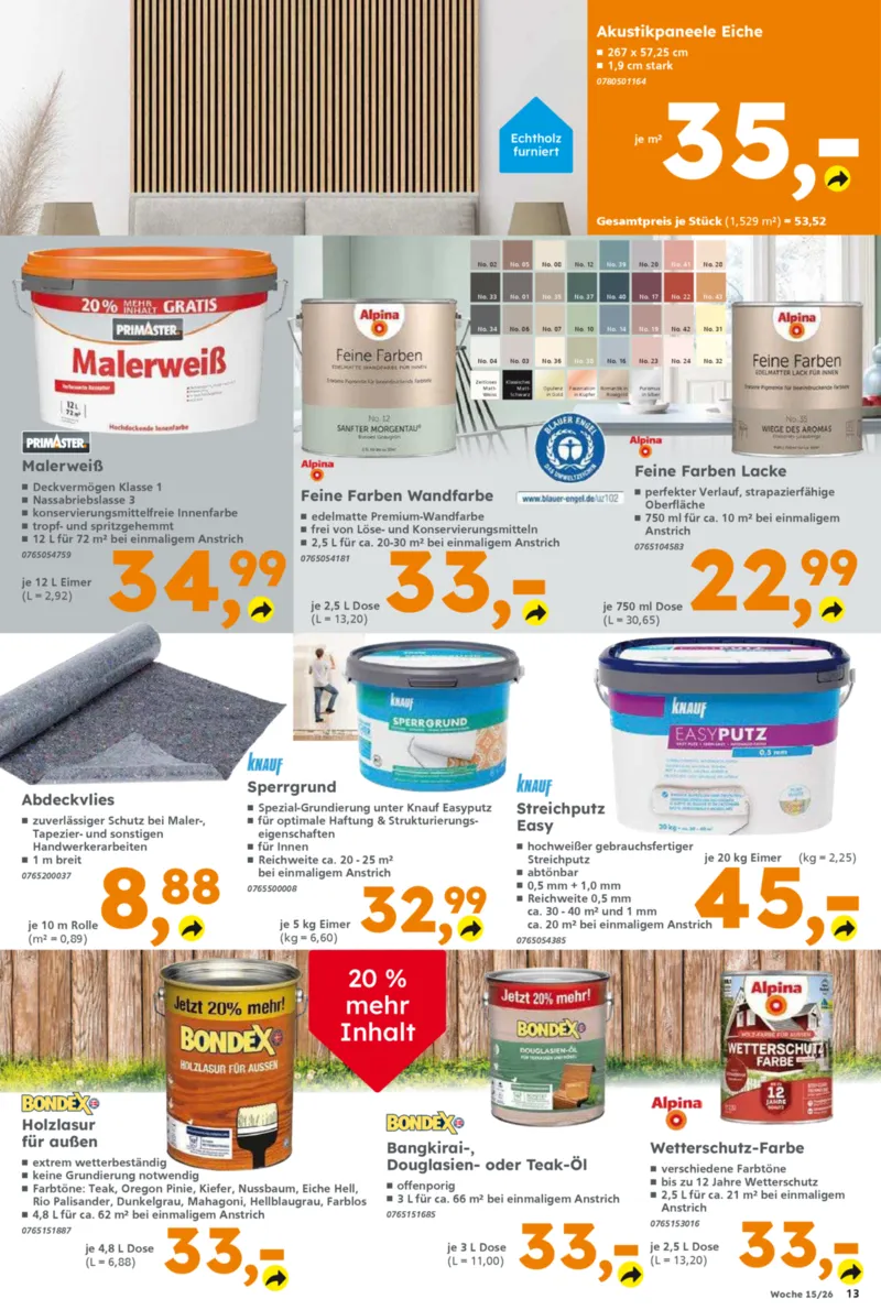 Globus Baumarkt Prospekt vom 07.04.2026, Seite 13