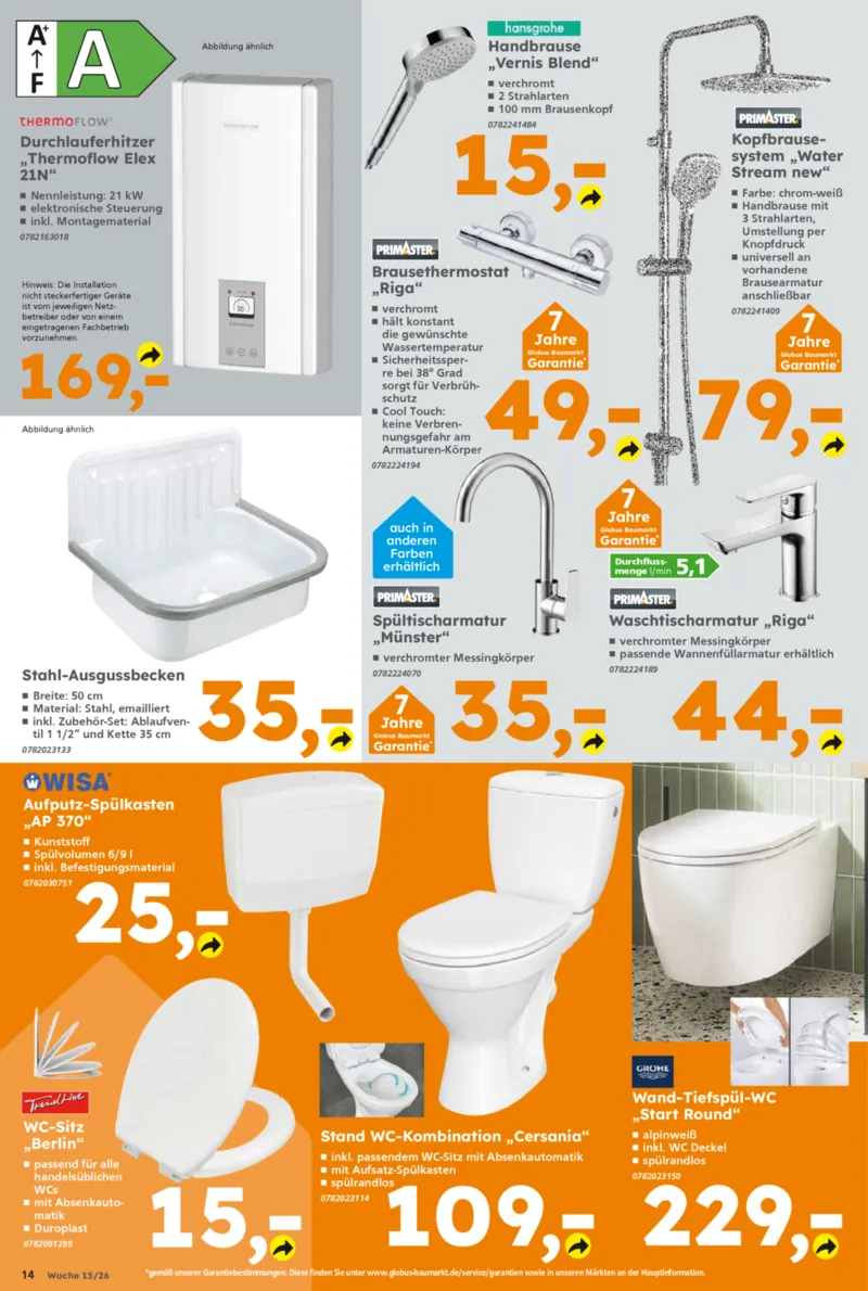 Globus Baumarkt Prospekt vom 07.04.2026, Seite 14