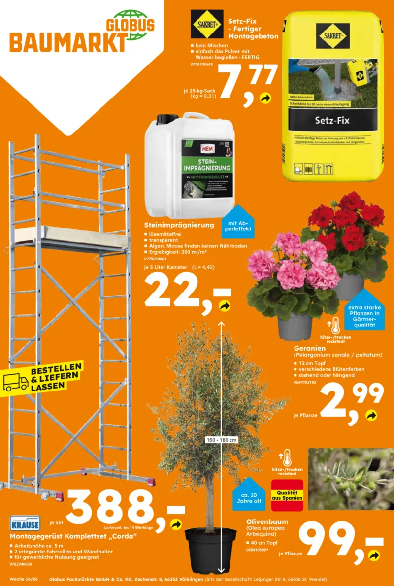 Globus Baumarkt Prospekt vom 13.04.2026, Seite 16