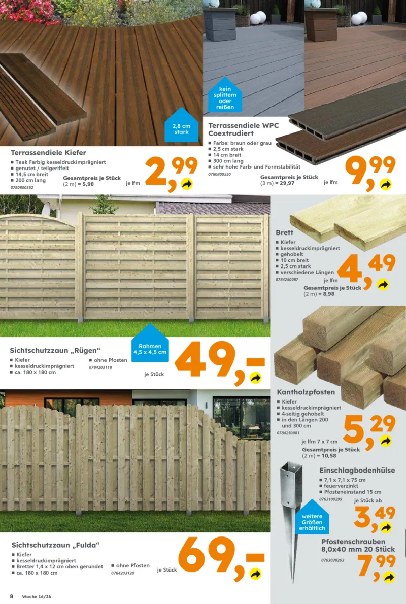 Globus Baumarkt Prospekt vom 13.04.2026, Seite 8