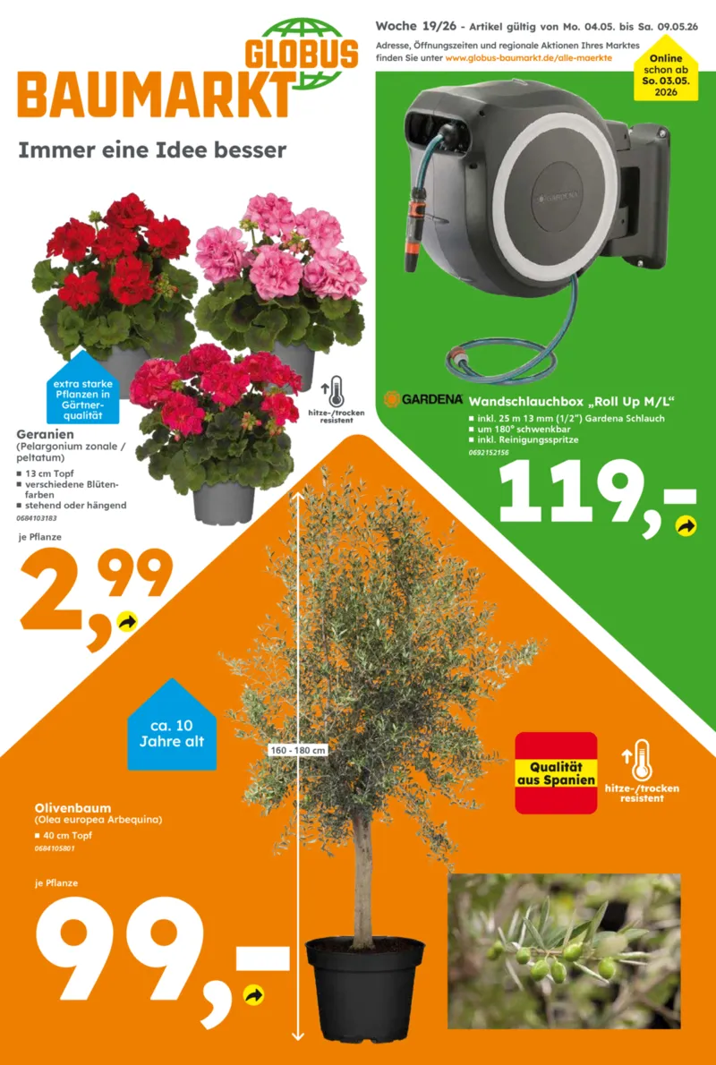 Globus Baumarkt Prospekt vom 04.05.2026, Seite 1