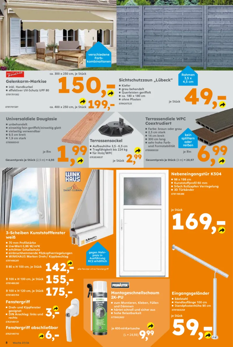 Globus Baumarkt Prospekt vom 29.06.2026, Seite 8