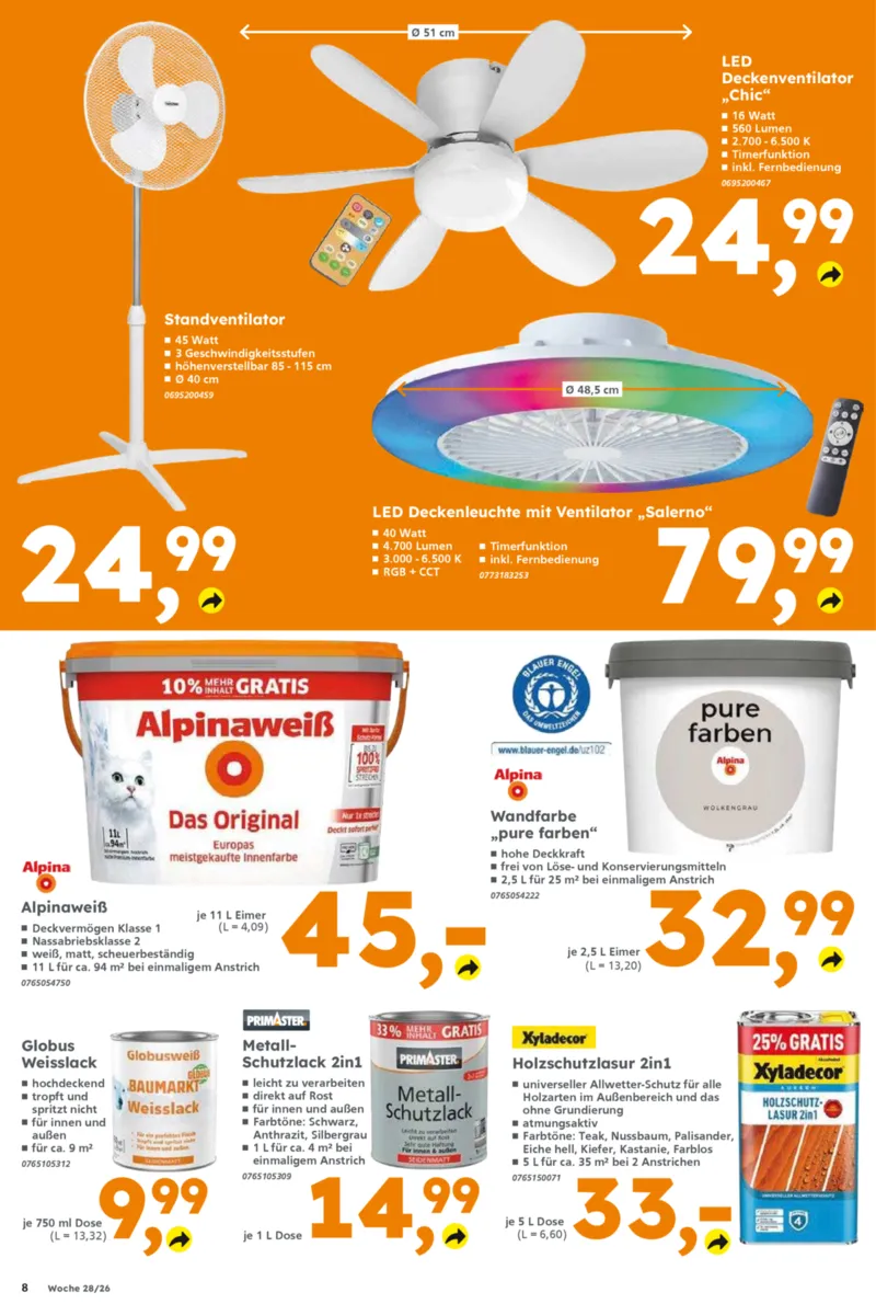 Globus Baumarkt Prospekt vom 06.07.2026, Seite 8