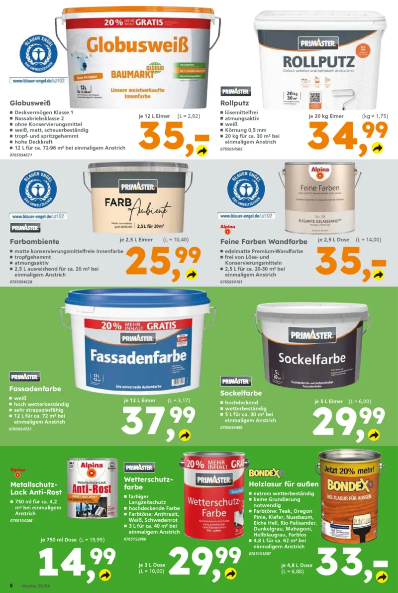 Globus Baumarkt Prospekt vom 13.07.2026, Seite 8