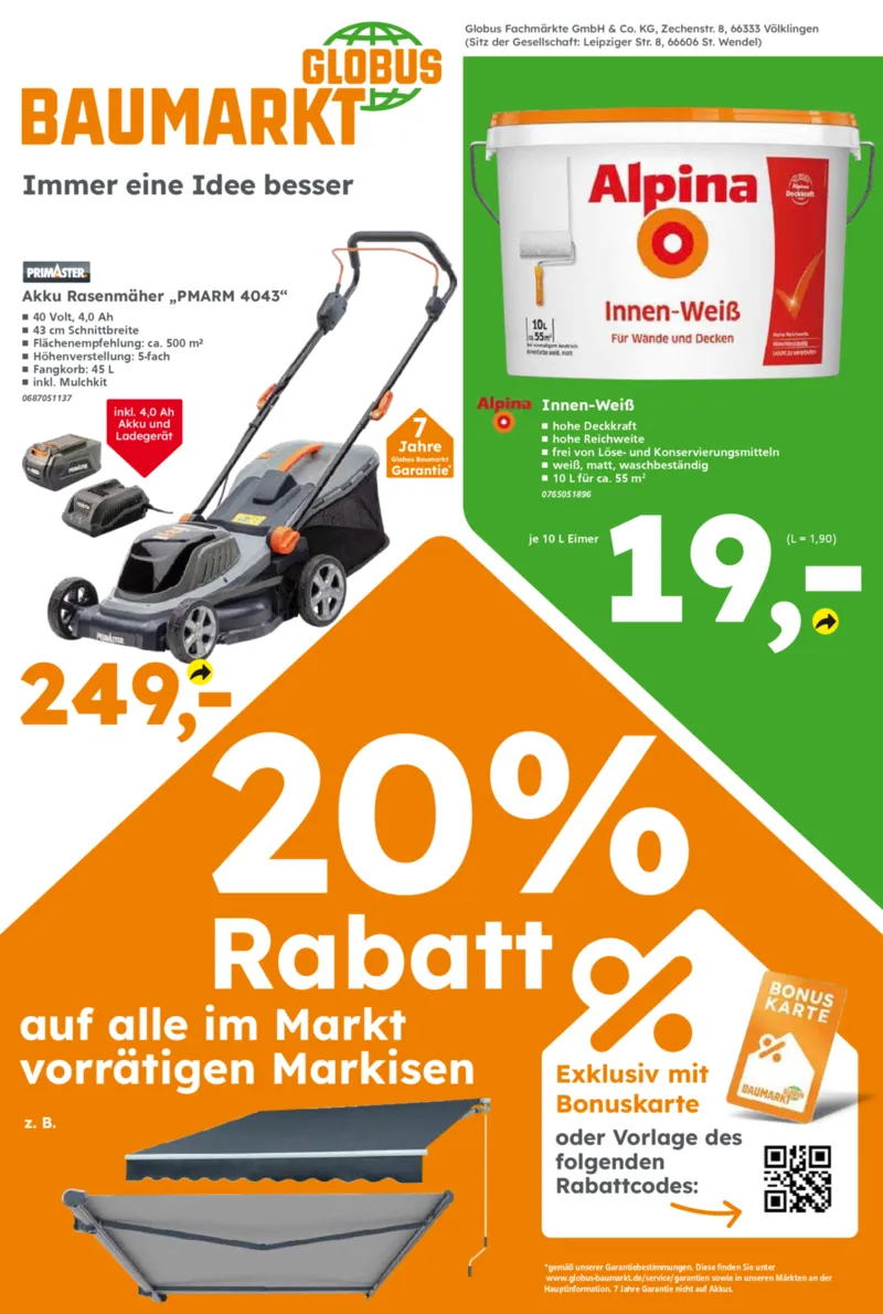 Globus Baumarkt Prospekt vom 03.08.2026, Seite 16