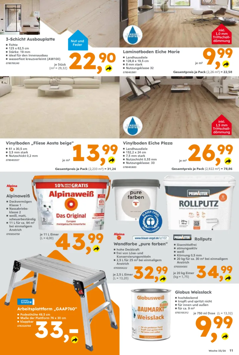 Globus Baumarkt Prospekt vom 10.08.2026, Seite 11