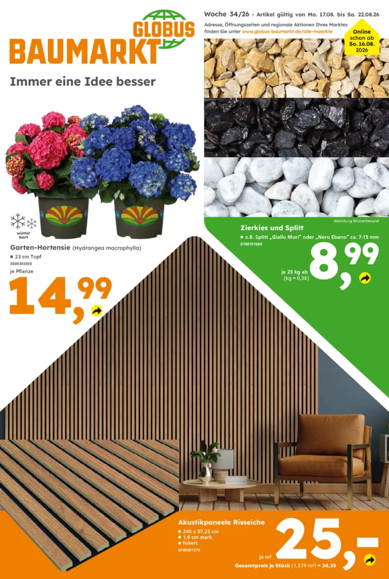 Globus Baumarkt Prospekt vom 17.08.2026, Seite 1