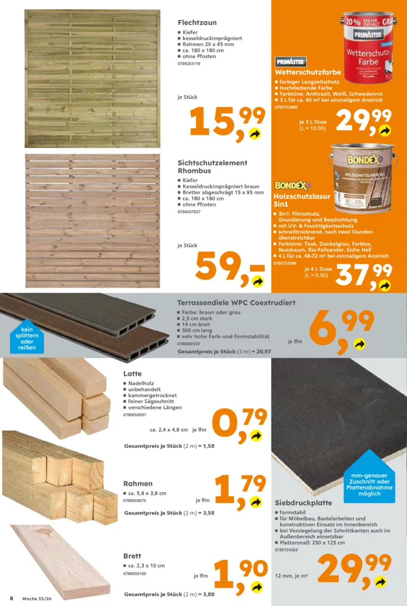 Globus Baumarkt Prospekt vom 24.08.2026, Seite 8