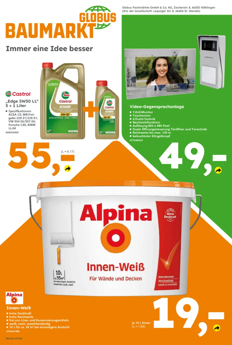 Globus Baumarkt Prospekt vom 07.09.2026, Seite 12