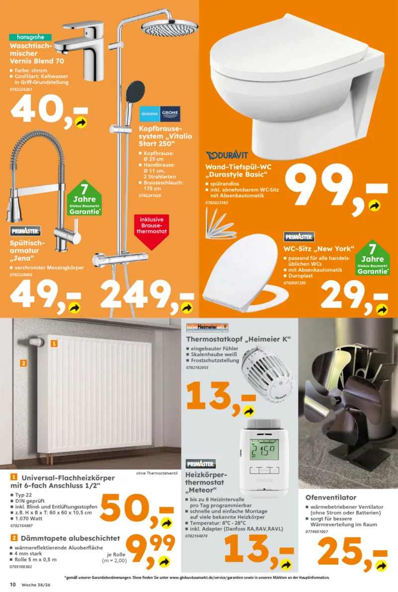 Globus Baumarkt Prospekt vom 14.09.2026, Seite 10