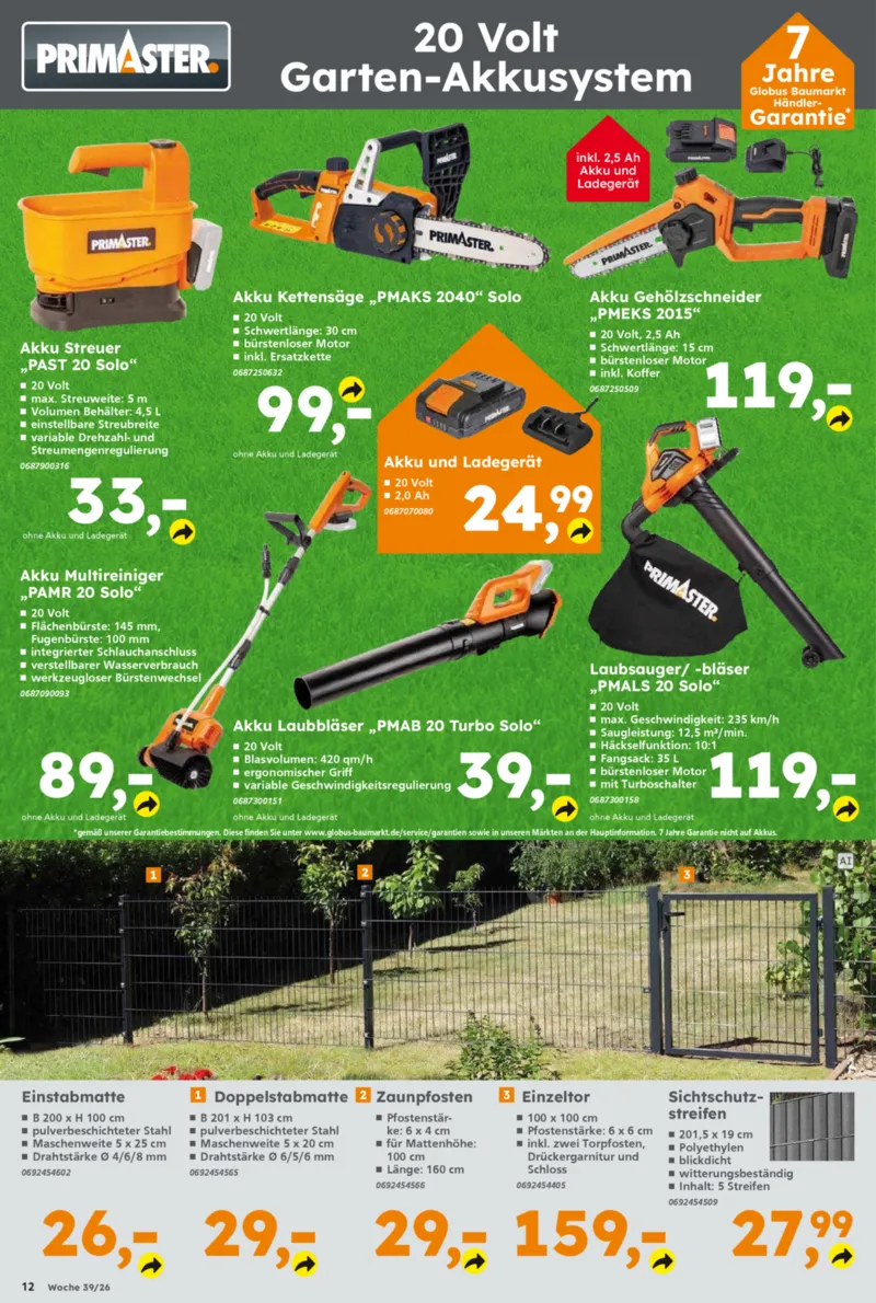 Globus Baumarkt Prospekt vom 21.09.2026, Seite 12