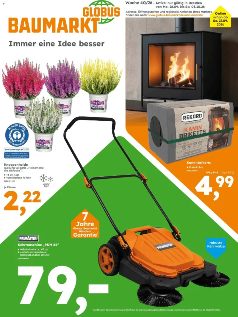 Globus Baumarkt Prospekt vom 28.09.2026, Seite 1