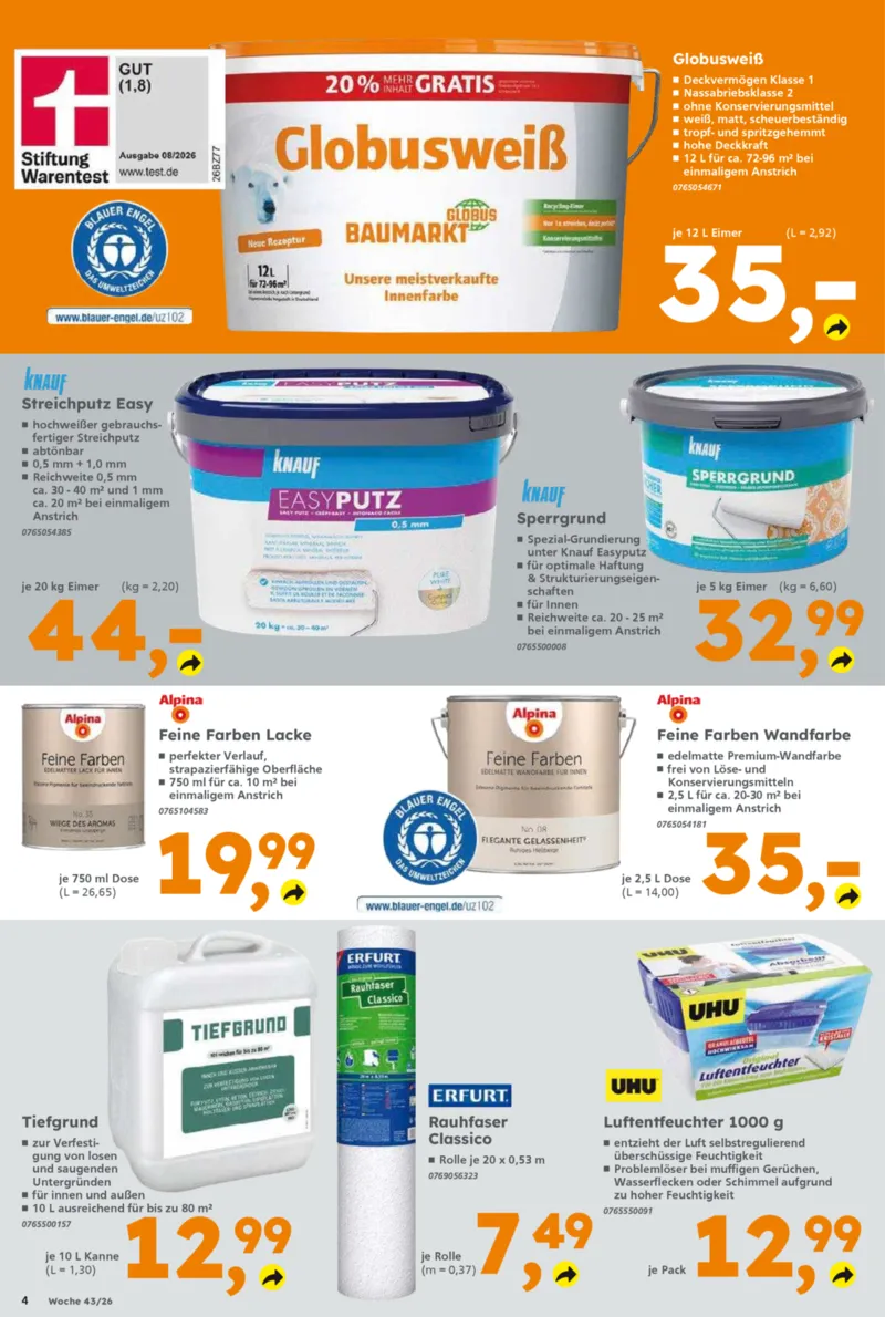 Globus Baumarkt Prospekt vom 19.10.2026, Seite 4