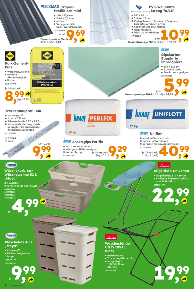 Globus Baumarkt Prospekt vom 19.10.2026, Seite 8