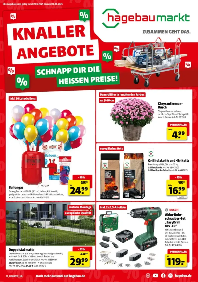 Hagebau Prospekt vom 02.08.2025, Seite 1