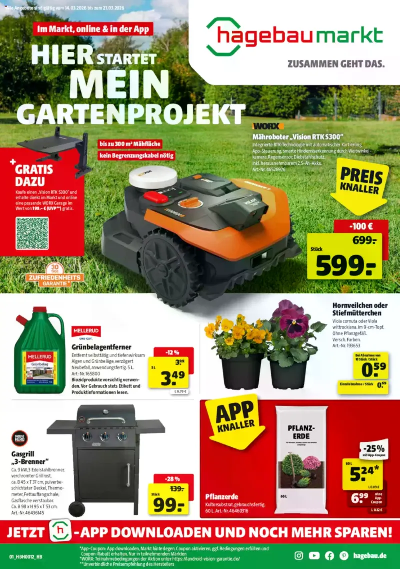 Hagebau Prospekt vom 14.03.2026, Seite 1