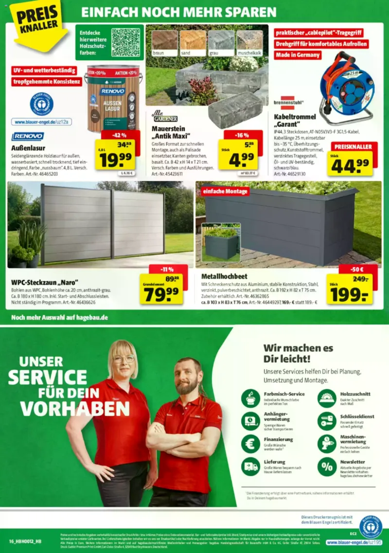 Hagebau Prospekt vom 14.03.2026, Seite 20