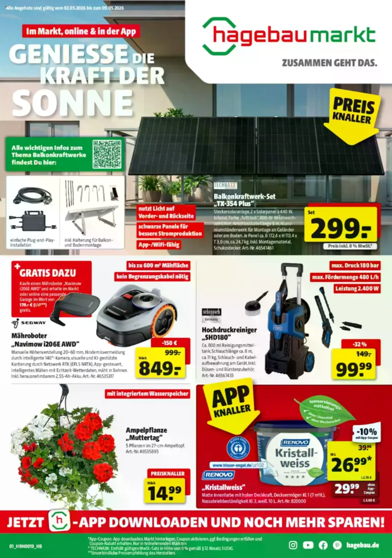 Hagebau Prospekt vom 02.05.2026, Seite 1