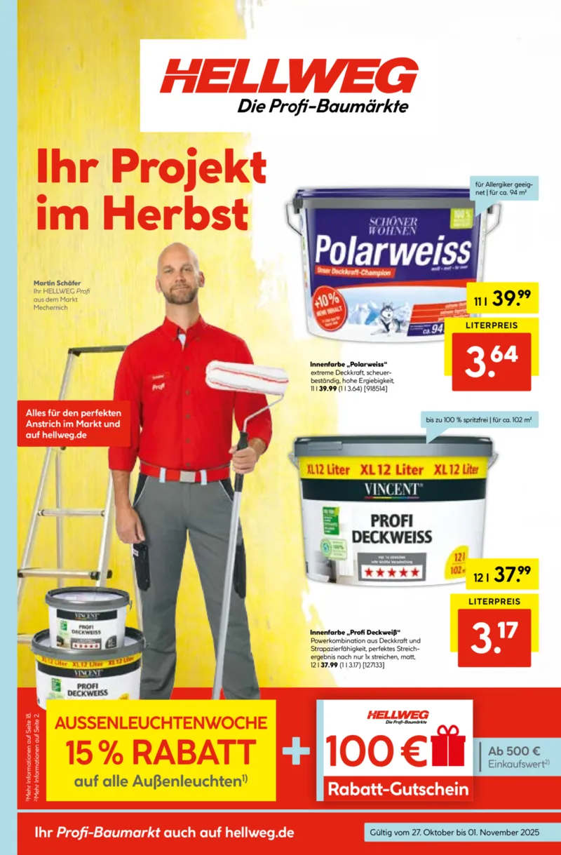 Hellweg Prospekt vom 27.10.2025, Seite 1 Hellweg Prospekt vom 27.10.2025, Seite 1