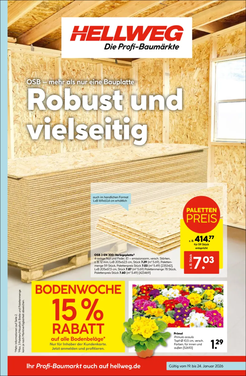 Hellweg Prospekt vom 19.01.2026, Seite 1