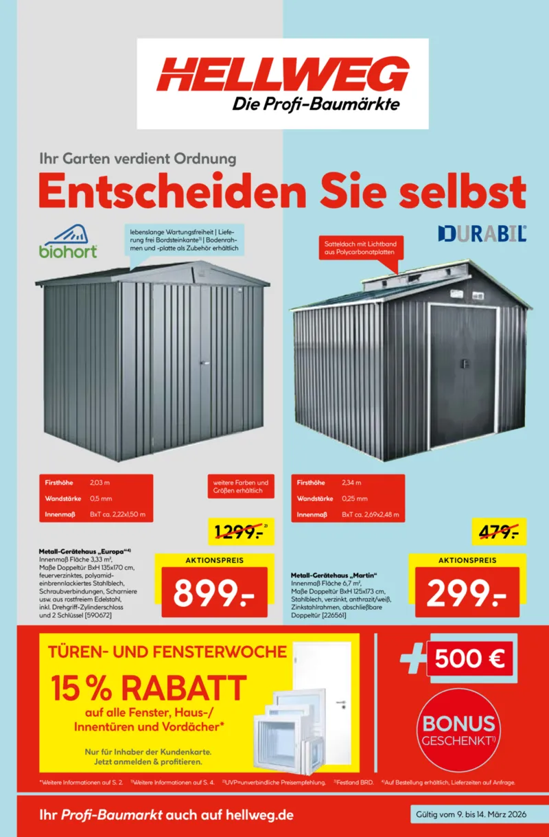 Hellweg Prospekt vom 09.03.2026, Seite 1